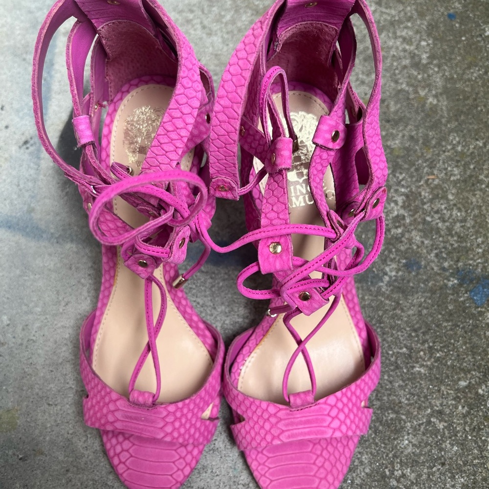 Vince Camuto Fuchsia Strappy Heels